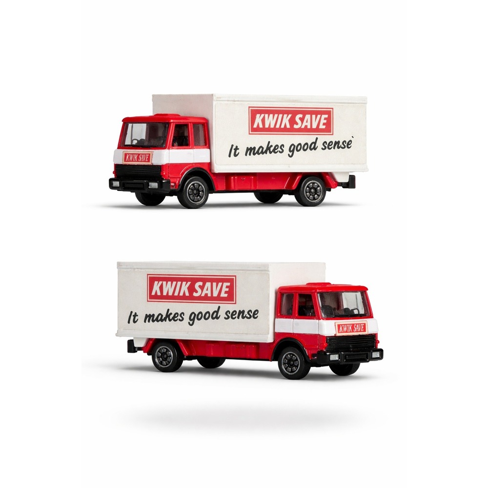 RARE Vintage Corgi Kwik Save‎ Delivery Box Truck Red White Diecast Opening Doors